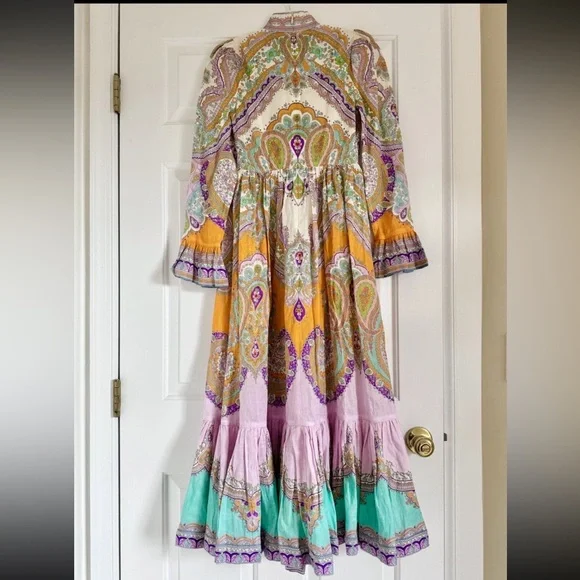 Zimmermann Lola paisley midi dress size 2 - Picture 7 of 7